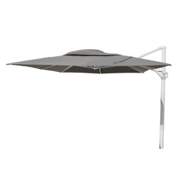 4 Seasons Outdoor | Zweefparasol Siesta Premium 300 x 400 cm | Wit-Charcoal